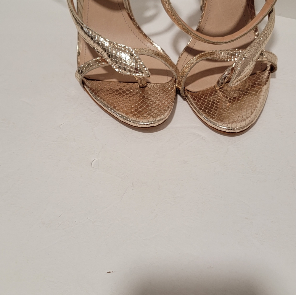 Schutz Women's courtney high metalic sn platina sandals size 9.5B.  New - Picture 3 of 12